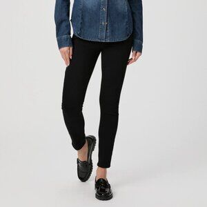 Paige Hoxton High-Rise Ultra Skinny Jeans in Black Shadow, size 29